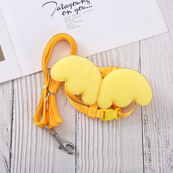 Wing Design Duck Harness Flexible Buckle Solid Color Long Rope Duck Harness for Animal