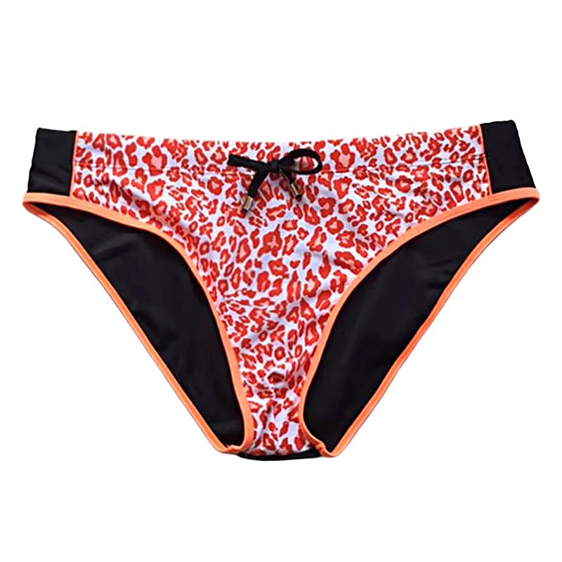 1Pc Beach Swimsuit Summer Dressing Swimming Trunks Sexy Men's Trend Lace Triangle Shape Digital Printing