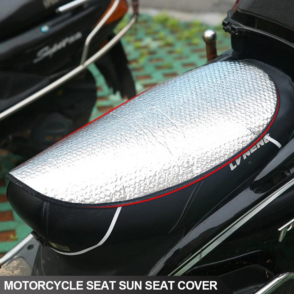 Universal Waterproof Motorcycle Sunscreen Seat Cover Cap Prevent Bask In Seat Scooter Sun Pad Heat Insulation Cushion Protect