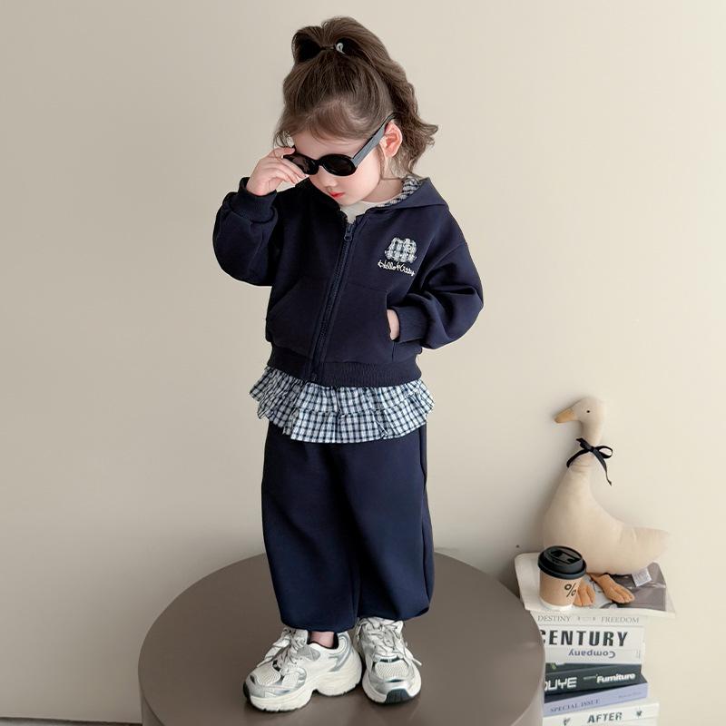 

Модный осенний повседневный комплект-двойка для девочек 2025 года 110 cm