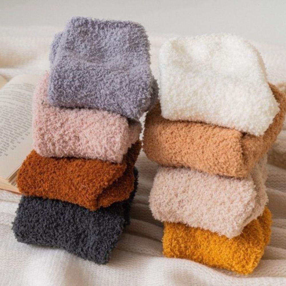 Winter Warm Home Floor Socks Fluffy Cosy Sleep Socks Comfortable Coral Velvet Socks Men Women