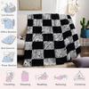 Karomuster Flanell Decke Warm Weich Halloween Weihnachten Sofa Warm Gemütlich Dekoratives Dekor Geschenk für Alle Jahreszeiten