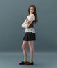 Deuloupisumeon Sheer Shirred Bustier Blouse [Brown]