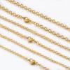 Elegant Women Necklace 2mm 3mm 4mm Stainless Steel Chain Beautiful Metal Link Personality Ladies DIY Jewelry For Pendant
