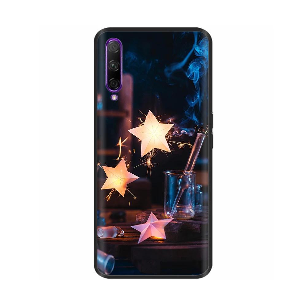 Black Silicone Case For Huawei P Smart Pro Case Cute Soft Cover for Huawei P Smart Pro Fundas PSmart Pro Protective Shell Capas