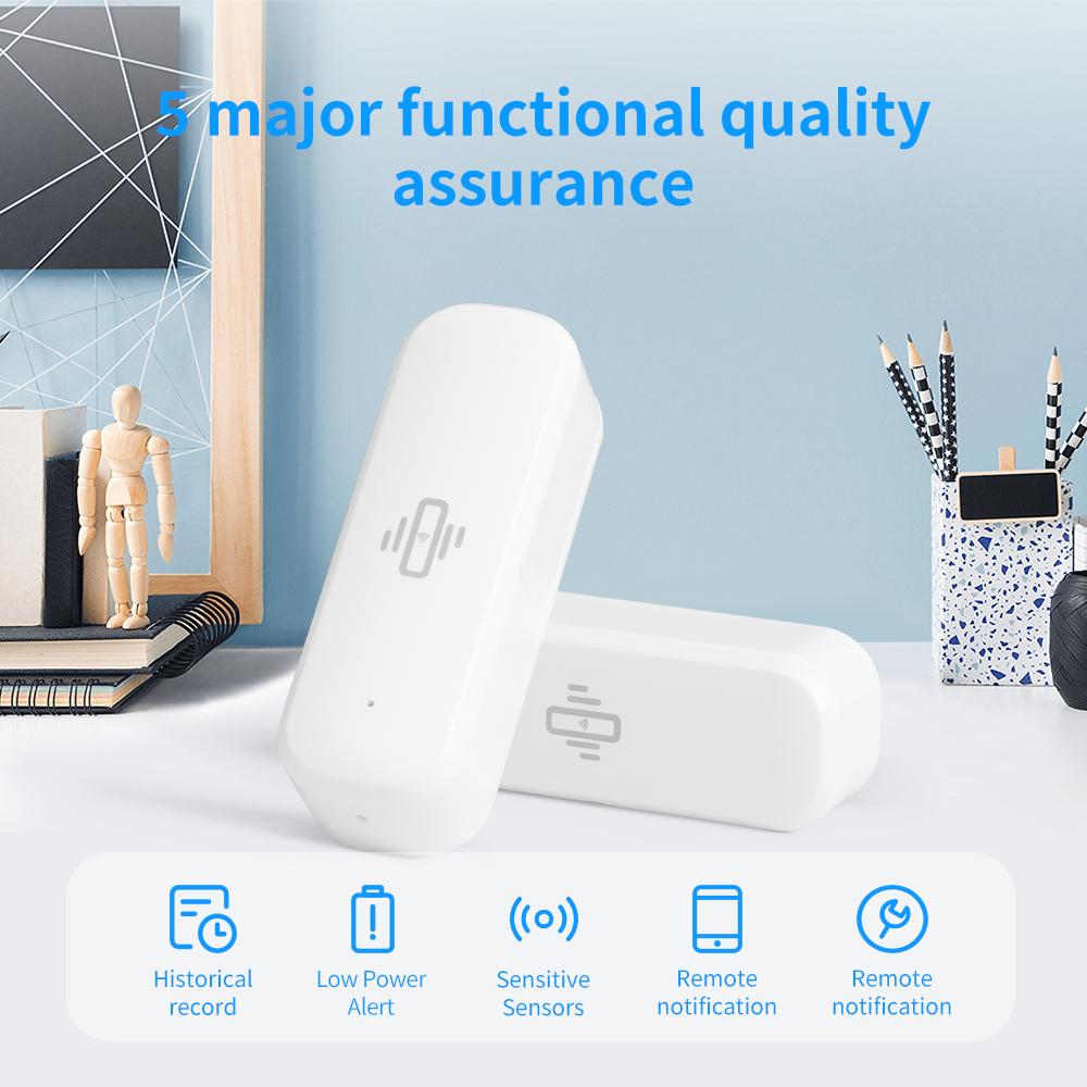 Tuya Smarter Vibrationssensor WiFi-Version Echtzeit-Bewegungsmeldung Automatisierung Wohn-Smart-Life APP-Benachrichtigungen Alarm