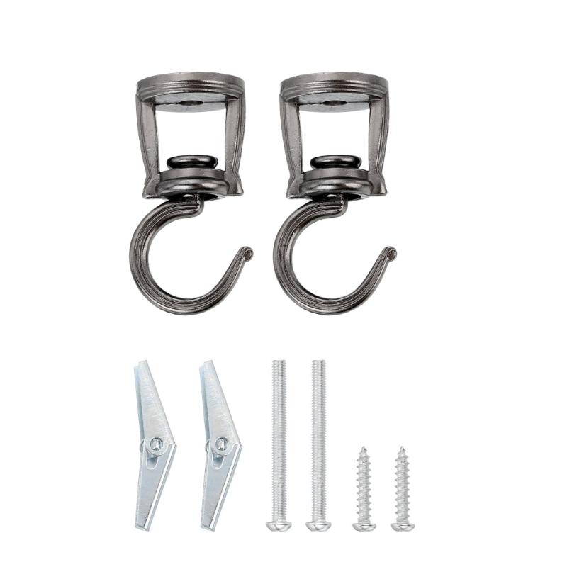 

2pcs Swivels Ceiling Hook for Hanging Plant and Light Portable Sturdy Metal Bolts Installation for Cavity Wall 1