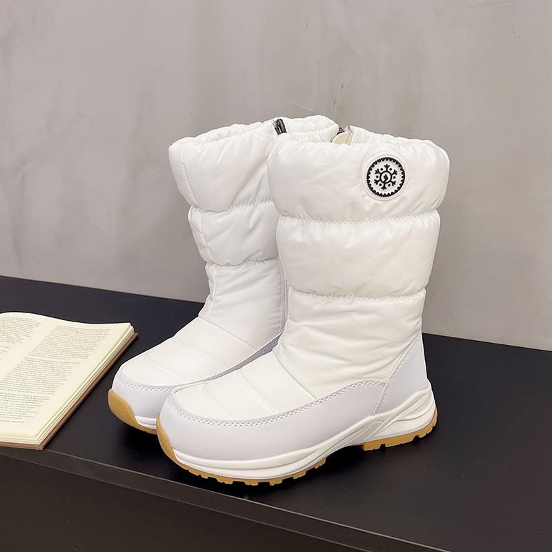 Snow Boots Woman Lightweight Ladies Shoes Waterproof Shoes Women Solid Ankle Boots Plush Women s Winter Shoes Boots Botas Mujer 36 зелёный