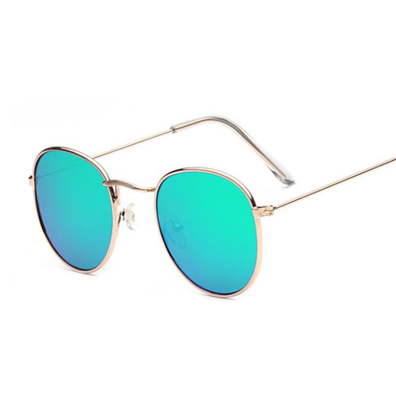 Brand Designer Round Retro Sunglasses Man Classic Vintage Sun Glasses Male Small Frame Metal Outdoor Travel