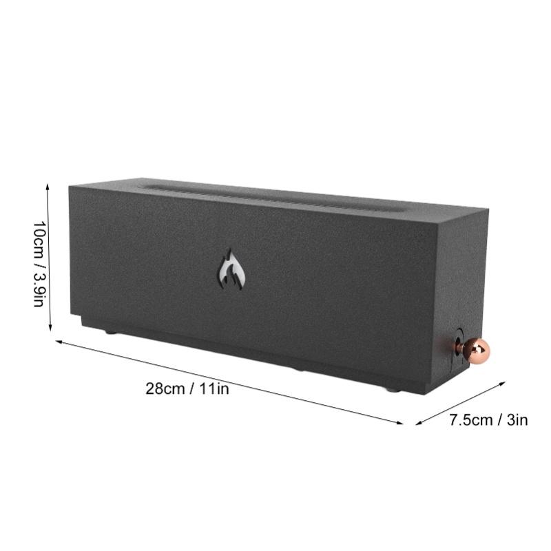 Air Humidifier, 3D Fireplace Diffuser, Multi-Color Flame, 320ml Aromatherapy Humidifier - Ideal For Bedroom, Office