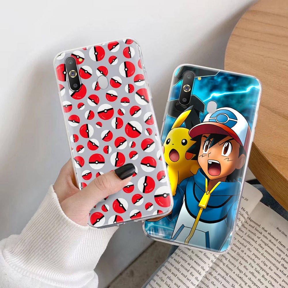 Transparent Case for Samsung A04 A14 A23 M33 M53 Realme 10 9 C35 C55 VIVO X80 Infinix Hot 30 Note 11 Tecno Spark 8P Pro P-37 Lovely Pikachu