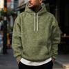 Men's Vintage Print Hoodie with Single Pocket Casual Pullover