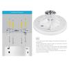 3 Modi, 36 W, dimmbare LED-Deckenventilatorleuchte, geräuscharme Deckenleuchte mit Ventilator-APP und ferngesteuerten Ventilatorlampen