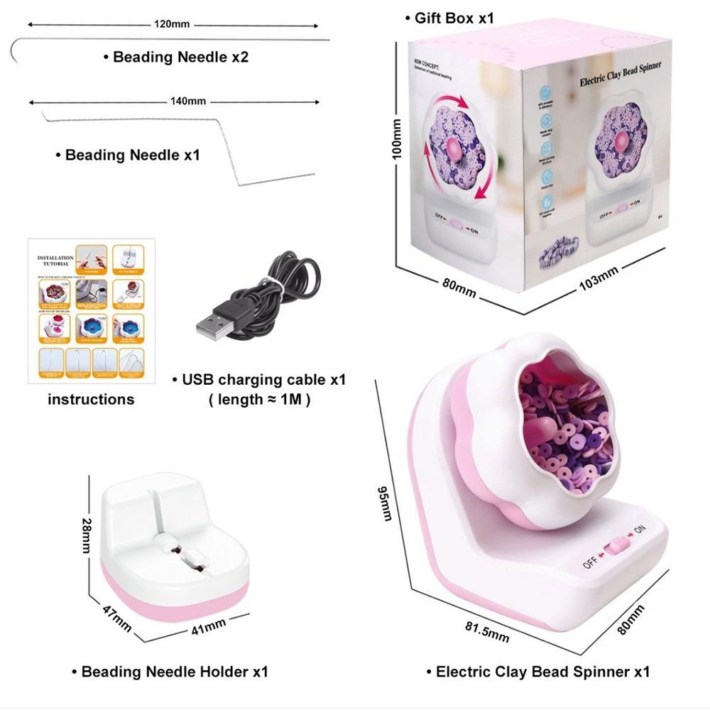 Cordless Clay Bead Spinner Rechargeable Bracelets Maker for Jewelry Making