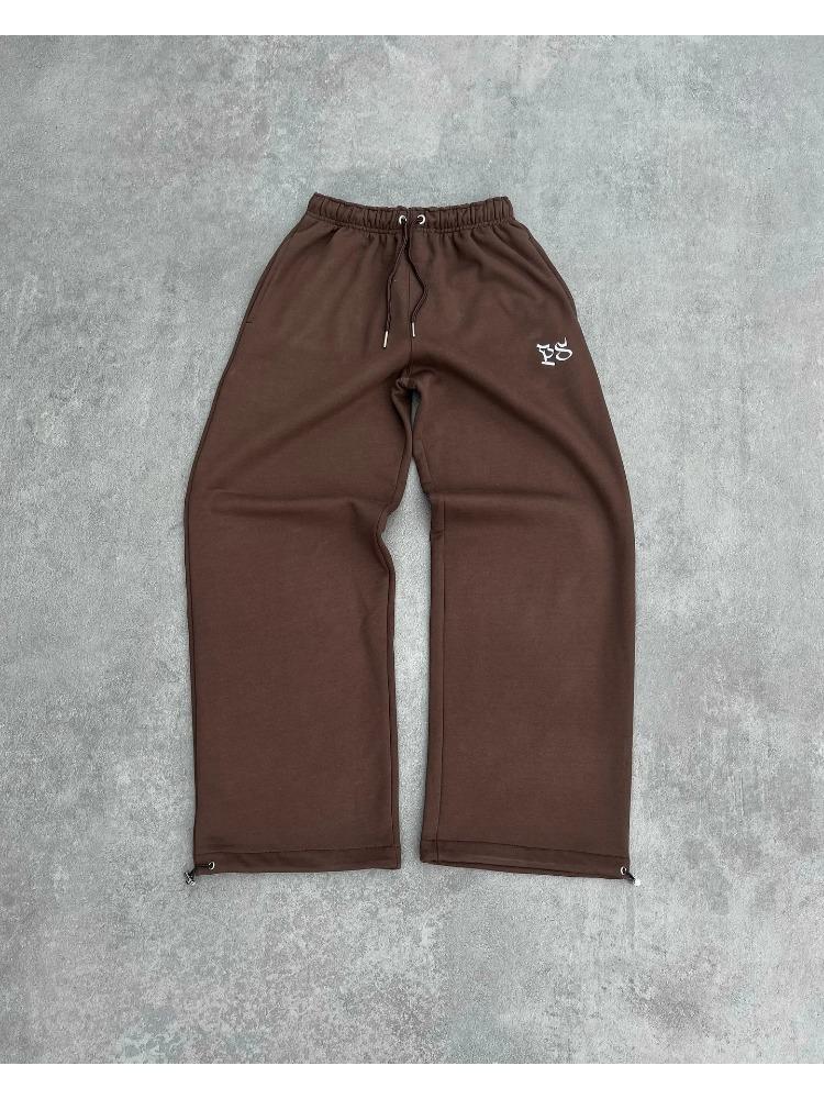 American Fashion Solid Color Oversized Sweatshirt Mens Y2K Two Piece Harajuku Hip-Hop Gothic Joker Slacks Jogging Pants