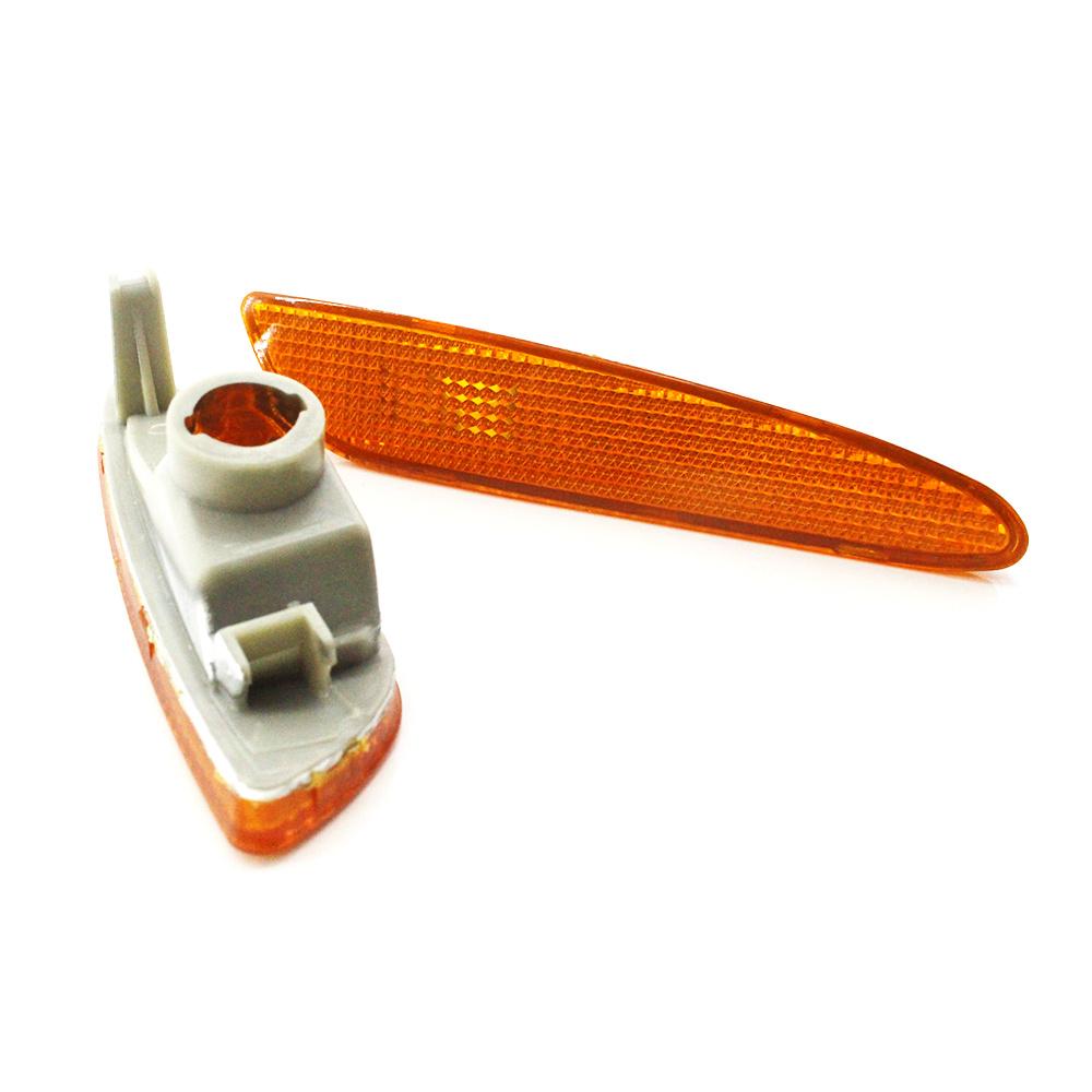 Pair Front Left & Right Bumper Side Marker Light For 03-06 Mercedes W211 E-Class