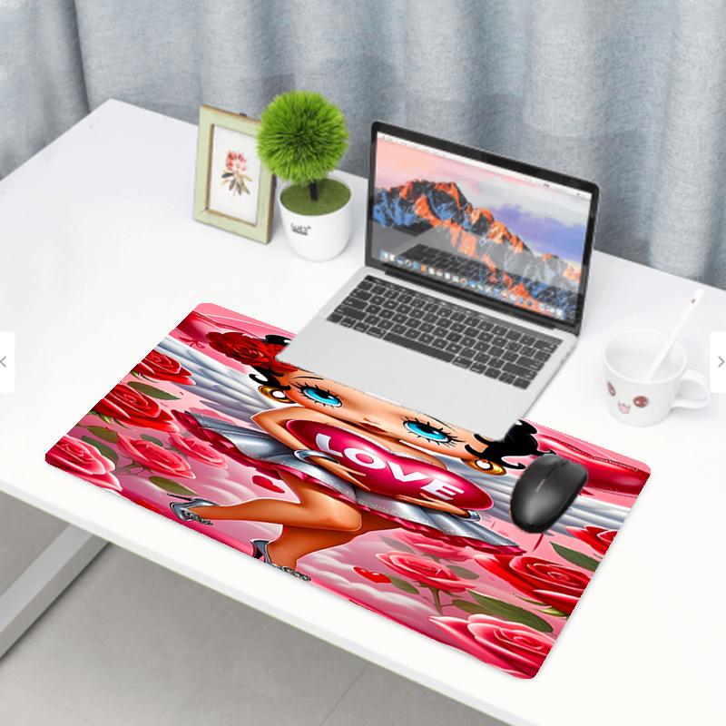 Doll Print Mouse Pad, Anti‑Slip Desktop Keyboard Mat, for PC Laptop Gaming Working Daily Use, Cool Festival Surprise Gift