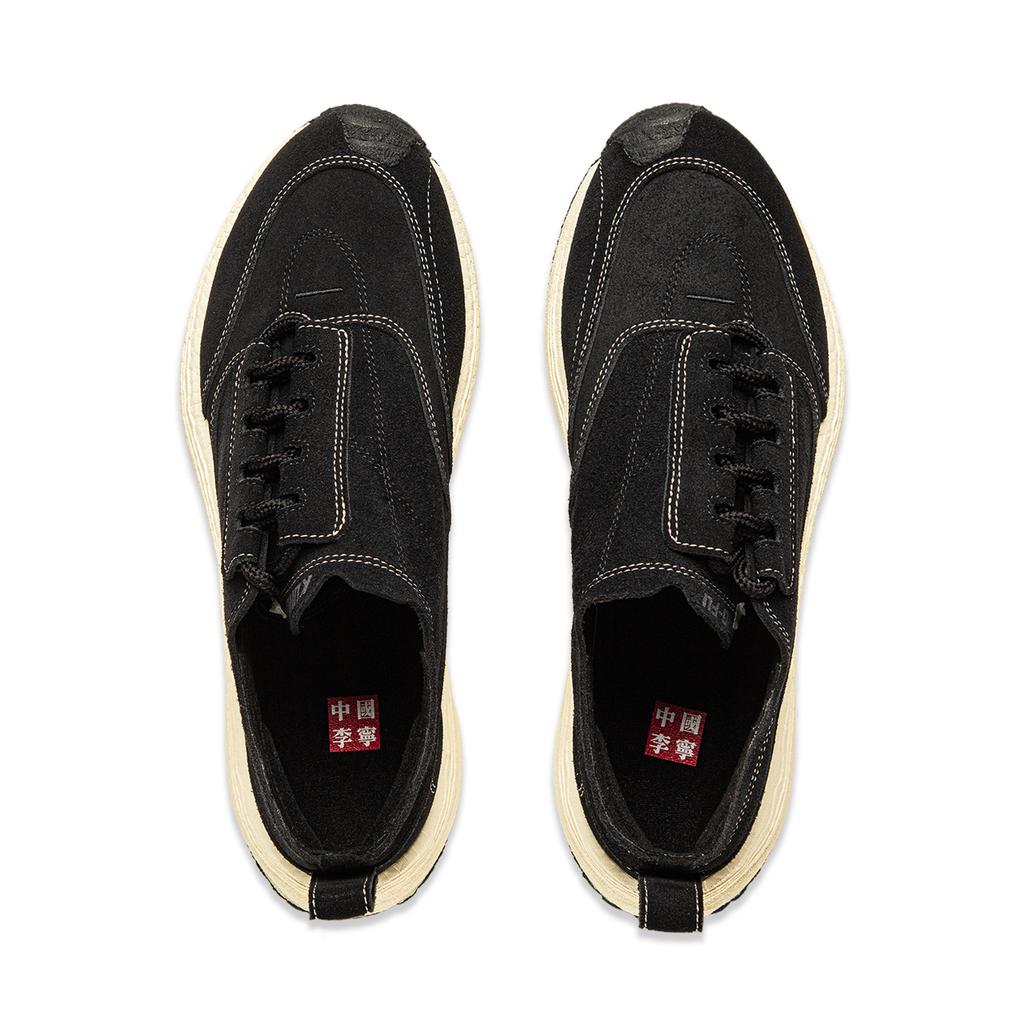 Li Ning Kung Fu Yin Trendy Versatile Durable Low-Top Casual Shoes Unisex Casual Shoes Black AZGU041-2