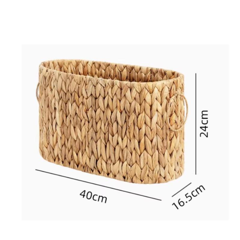 

Rattan Storage Basket Double-eared Handle Gourd Grass Storage Box Storage Box Dirty Clothes Basket Home Organization