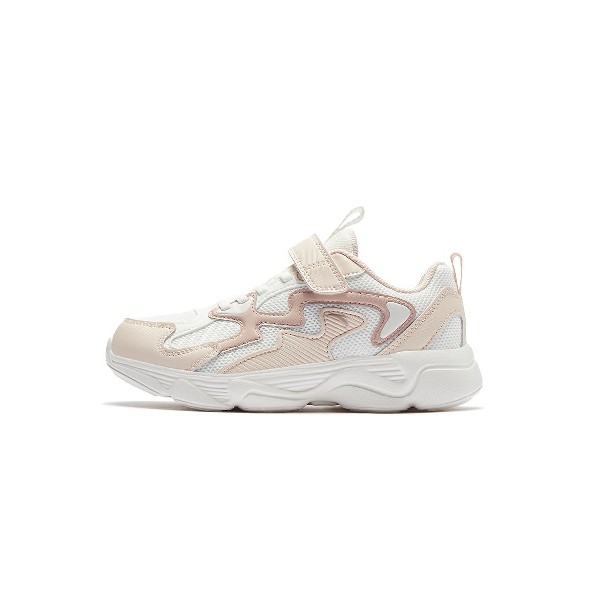 

Anta Kids Synthetic Leather Fabric Lifestyle Series Comfortable Versatile Shock Absorption Low-Top Casual Shoes Kids sneaker Ivory 322448818U-2