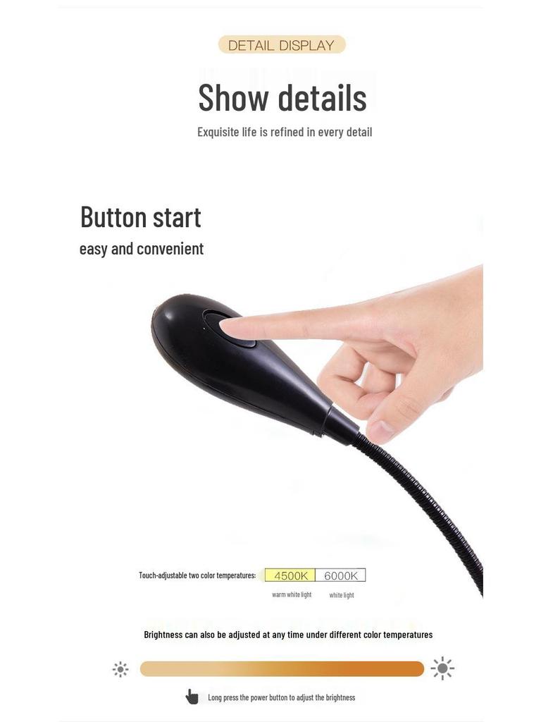 Compact Dual-Use Table & Sheet Music Lamp with Eye Protection for Dorms, Pianos, and Violin Stands