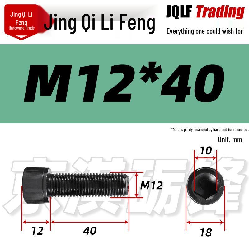 M6-M24 High-Strength Black Hex Socket Reverse Thread Cap Screw