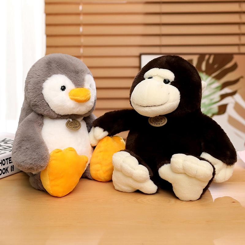 Vycpaná 30cm kreslená zvířátka uklidňující plyšová hračka Panda Bear Husky Lední medvěd Gorila Tučňák Dárek k narozeninám pro děti