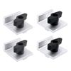 4Pcs Silver Short Stop Kit with Knobs Bi-Directional Stop Kit Wear Resist Bench Top Jig for Woodworking Sanding & Routing
