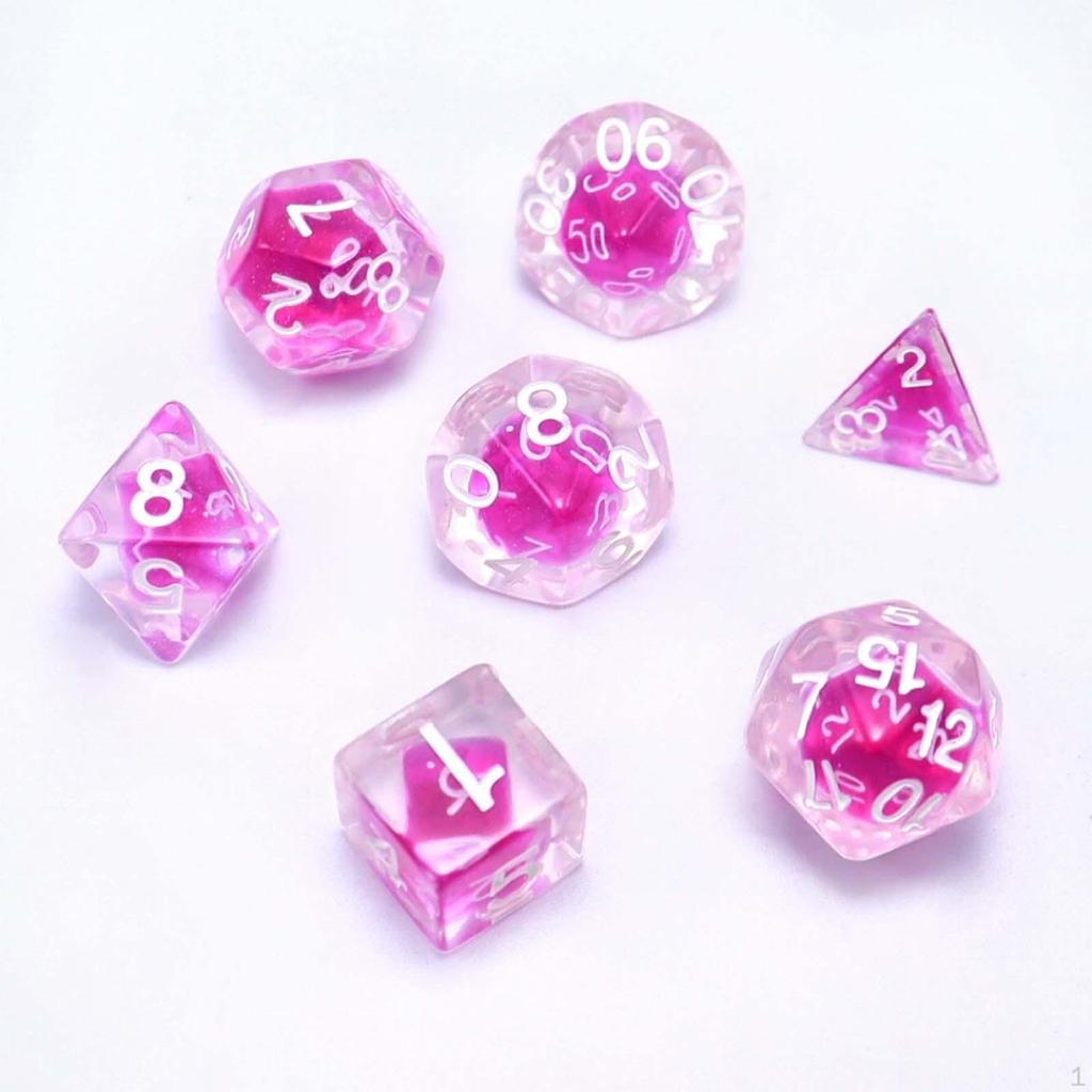 7 Pieces Polyhedral Dices Christmas Dice Party Game Entertainment Toys D20 D12 D10 D8 D6 D4