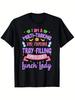 Funny Cafeteria Worker T-Shirt - Lunch Lady Graphic with Multip-tasking Kinda Crazy Saying & School Icons - Soft Breatha