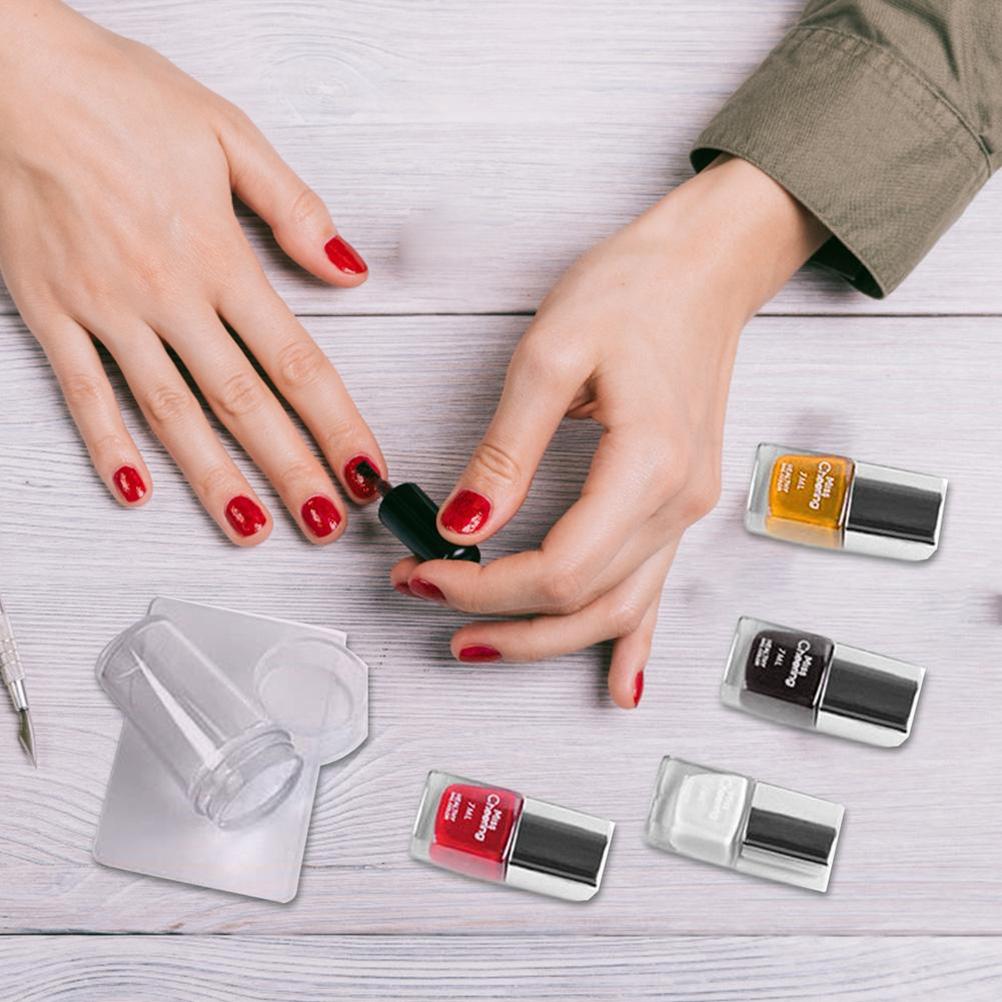 Nail Stamping Plate with Stamping Polish Stamper Scraper Nail Print Template Set Nail Printing Tools