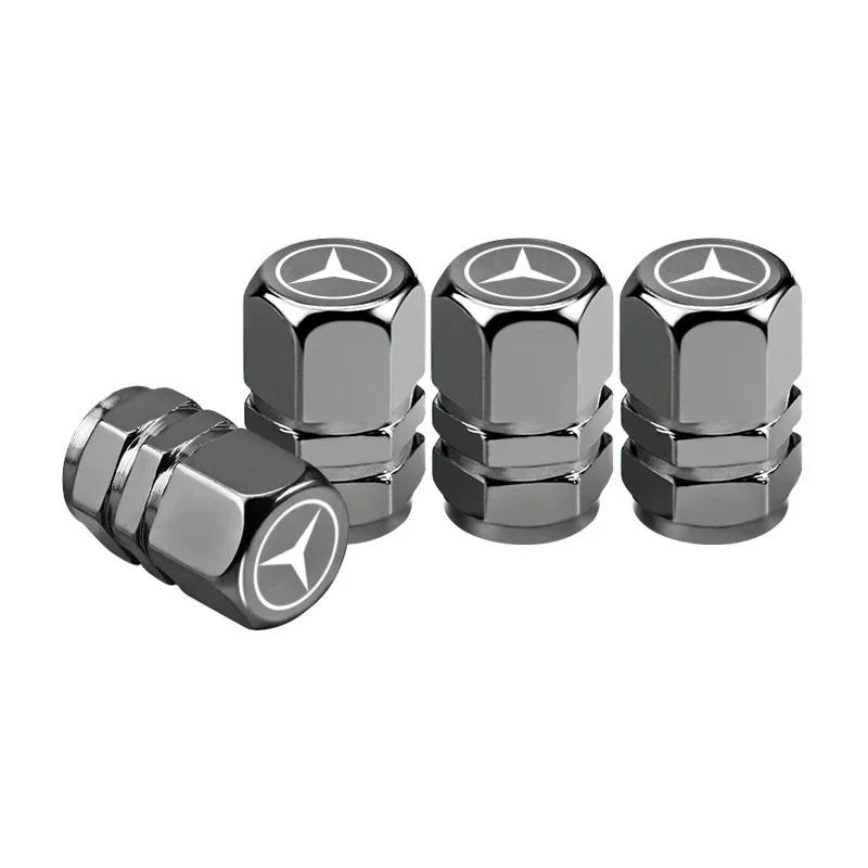 

Car Sticker 4PCS Aluminum Alloy Car Tire Valve Covers Auto Accessories For MERCEDES BENZ W203 W204 W205 W209 W210 W211 W212 W176