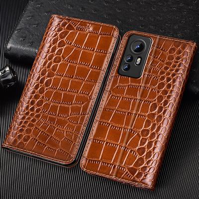 Krokodil Echtleder Flip Case Für Xiaomi Mi 8 9 10 10T 11 11T 12 12T 13 13T 14 14T 15 15S Pro lite uItra Handyhüllen