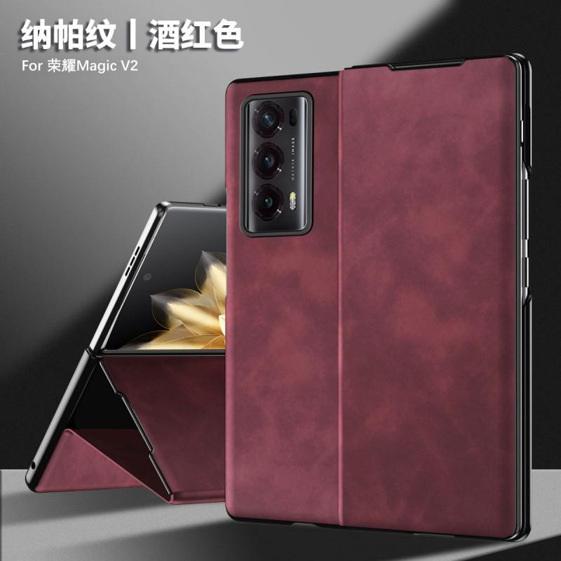 Premium Flip Leather Case HONOR Magic V2 Full Coverage Shockproof Folio With Stand Magnetic