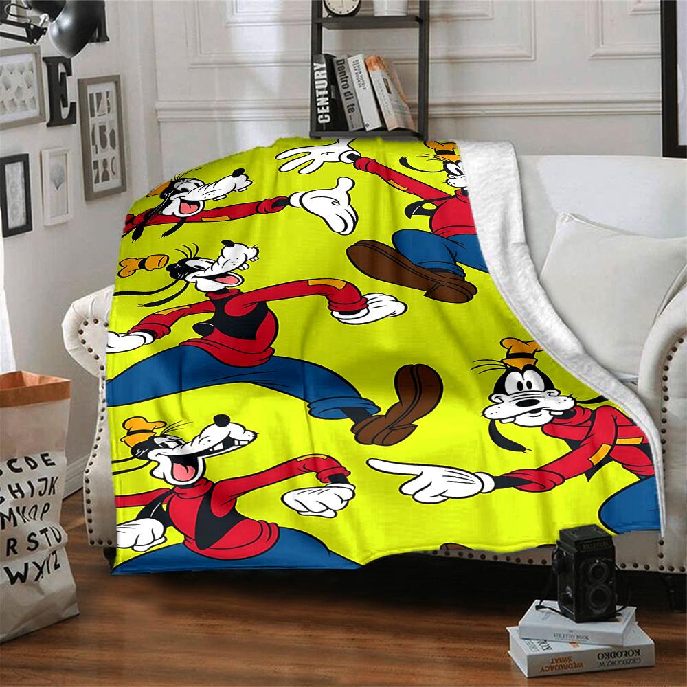 Goofy'S Dynamic Poses Flannel Blanket Super Soft Warm Cozy Blanket For Sofa Bed Office Travel Allseason Home Decor Gift
