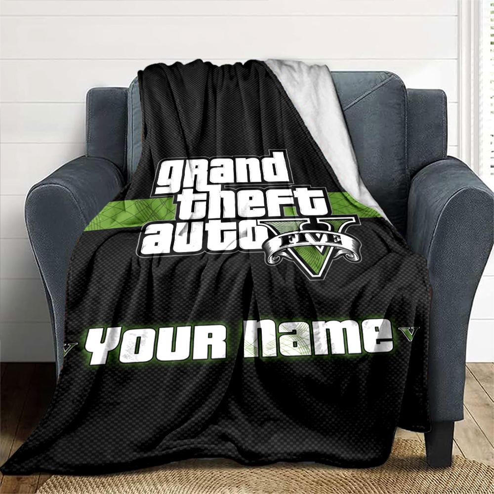 Gta Customize Your Name Blanket Cozy Personalized Blanket Warmthful Decor Throw For Picnics Home Decor Living Room Nap for All Occasions