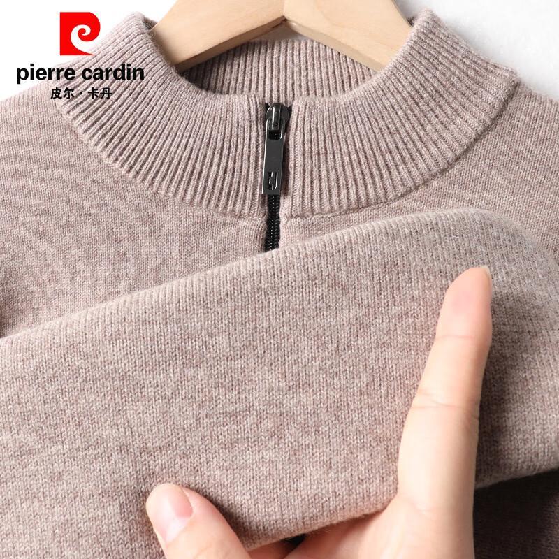 Pierre Cardin Men's 100% Wool Half-Zip Thick Knit Sweater