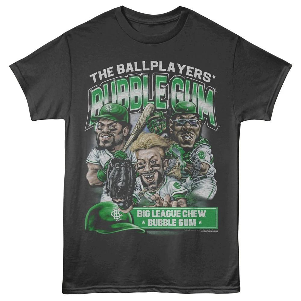 Big League Chew Ball Players Bubble Gum Green Team Collage Men s T shirt 2XL