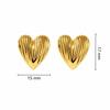High-End Heart-Shaped Gold Stainless Steel Earrings | Creative Fashion Studs