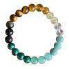 Money Drawing Peacock Stone Bracelet Green Stone Adorned Wealth Bracelet Good Fortune Wrist Chain for Dates Parties
