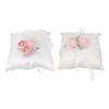 Mini Wedding Pillow Flower Decorative Wedding Engagement Display Bearer Pillow for Ceremony Proposal
