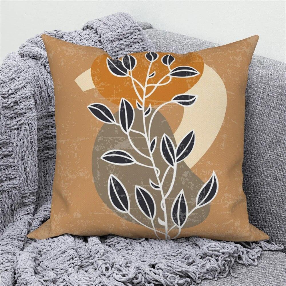 Pillowcase Home Decor Sofa Nordic Decorative  Abstract Geometric Plant Cushion