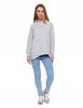 Women's Sweatshirt with Hood Cotton Fashionable Oversize Soft MORAJ XL LIGHT GREY