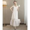 Women's Mesh Patchwork Vest Long Dress