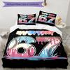 3PC Custom Name Baseball Party Bedding Set Printed  Bedding Set Duvet Cover Closure Includes 1 Duvet Cover & 131 Pillowcases for Bedroom