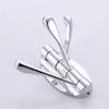 Rotating Kitchen & Bathroom Wall-Mounted Coat Hook with Three Movable Hooks