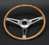 Vintage Style Wooden Steering Wheel, 36.5mm Diameter (N365W)