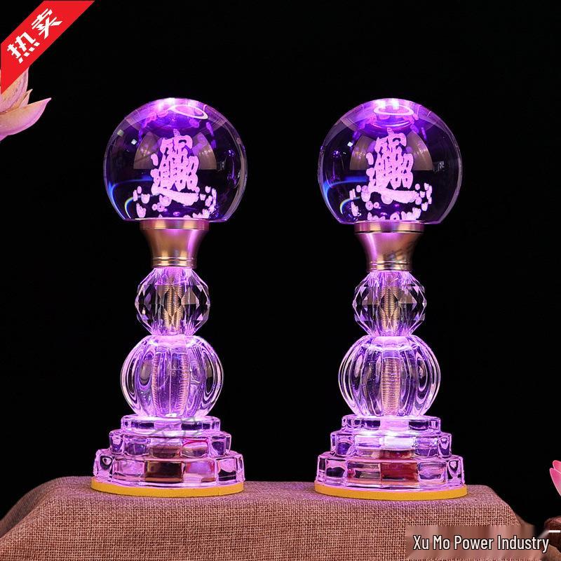 Seven-Color Eternal Buddhist Lotus Offering Lamp