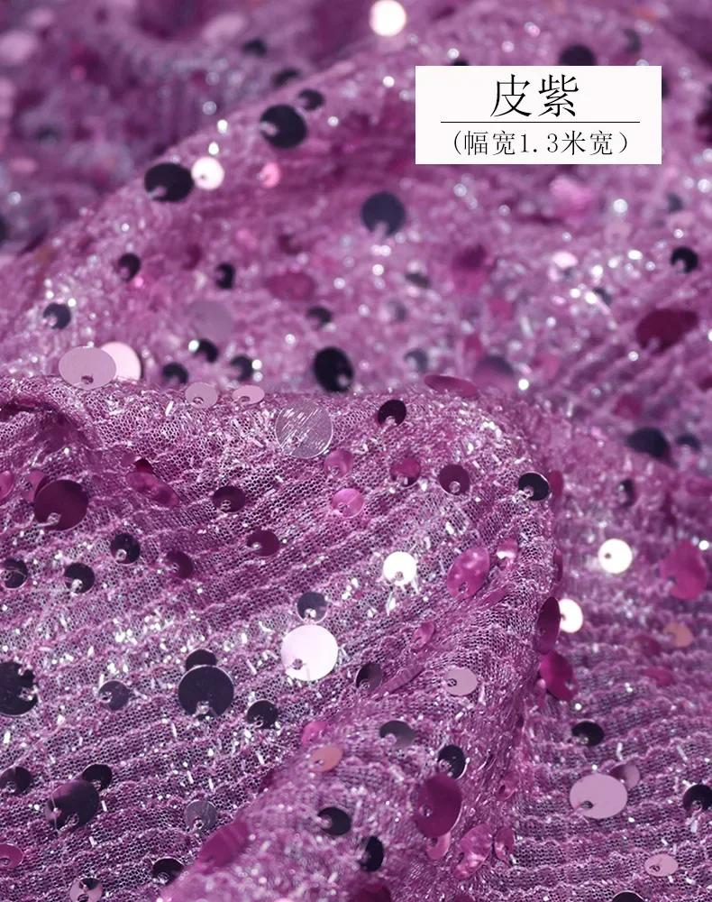 

Кружевная сетка с пайетками Пряжа Ткань День Рождения Рождественская Вечеринка Фон Скатерть Украшение Сценическое Выступление Костюмы Ткань 130x50cm