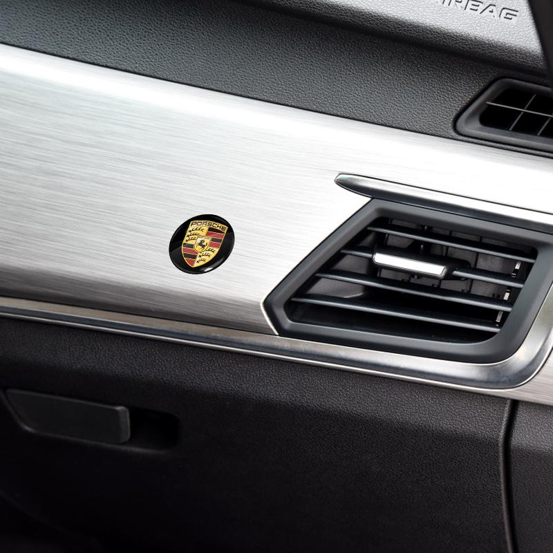 Car Lock Keyhole Stickers Door Lock Protect Car 3D Stickers For Porsche Boxster Cayenne Panamera Macan Cayman 911 918 996 917 991